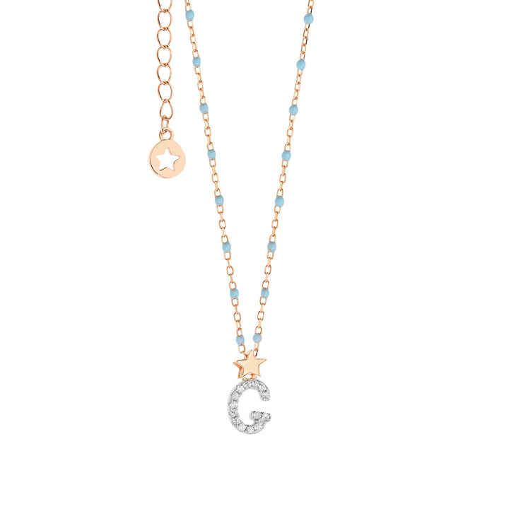 Collar Comete Plata Letra G GLA179