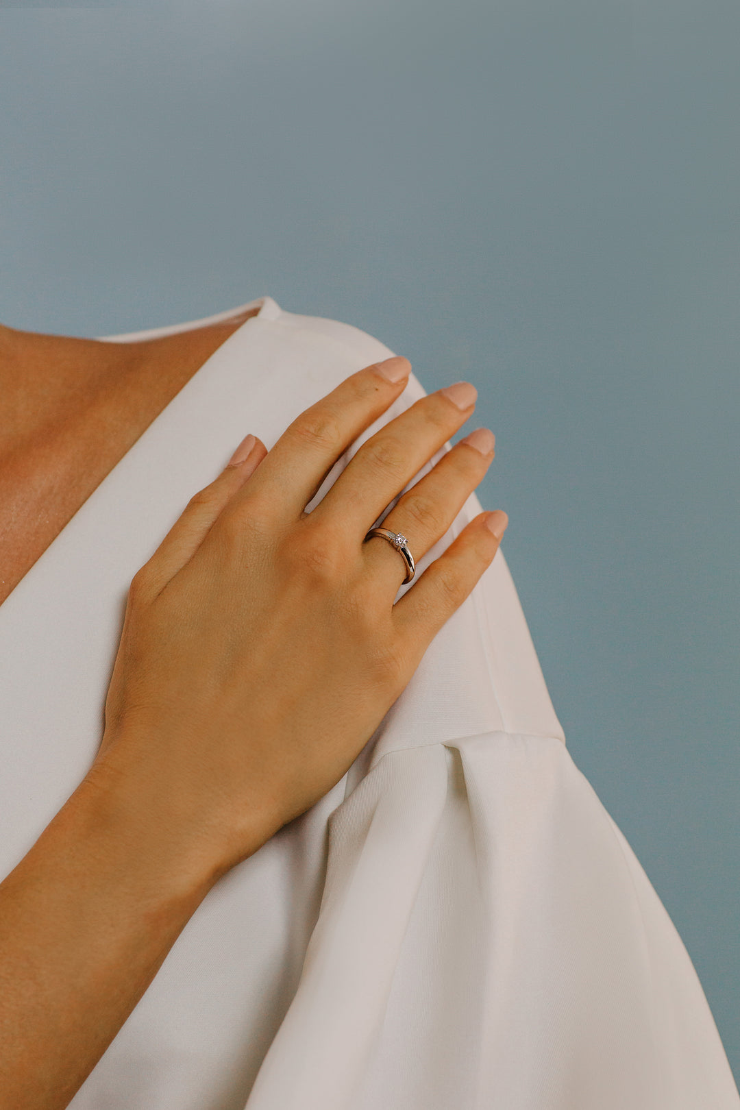 Comete Solitaire Ring i guld och diamant ANB2526