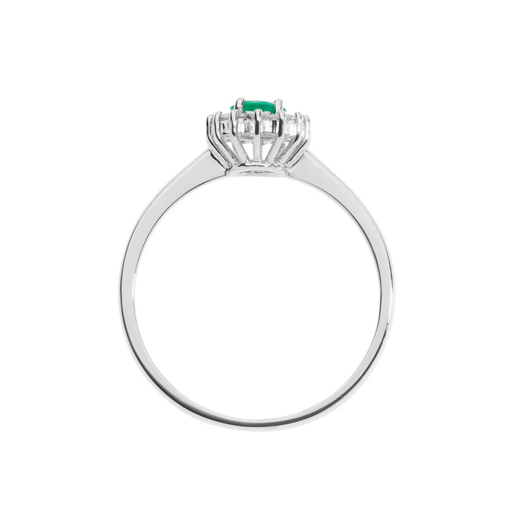 Comete Anello in Oro Diamanti e Smeraldo ovale ANB2574S3