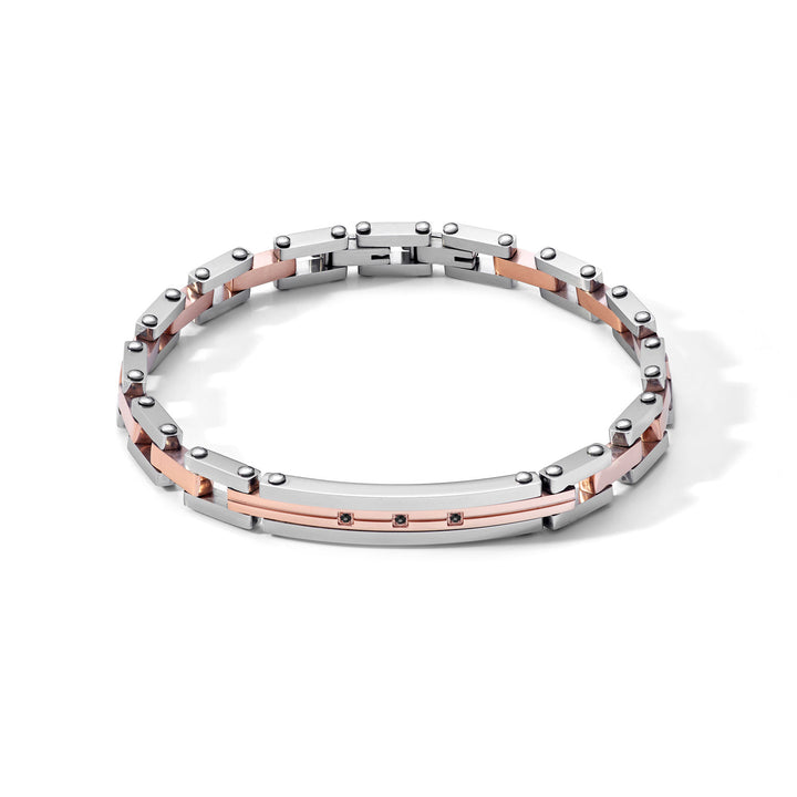 Comete Bracciale in Acciaio Pvd rosa e Zirconi UBR1038