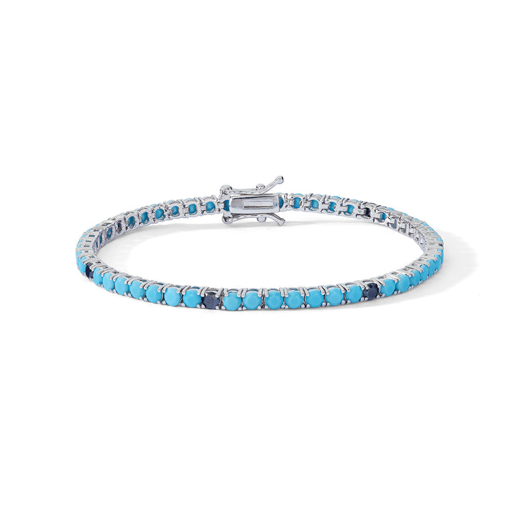 Comete Bracciale in Argento con Zirconi turchesi e neri UBR1251M19