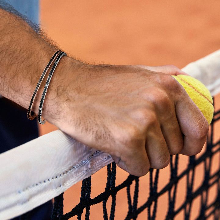 Comete Tennis in Argento 925‰ rosè e zirconi neri UBR901M18
