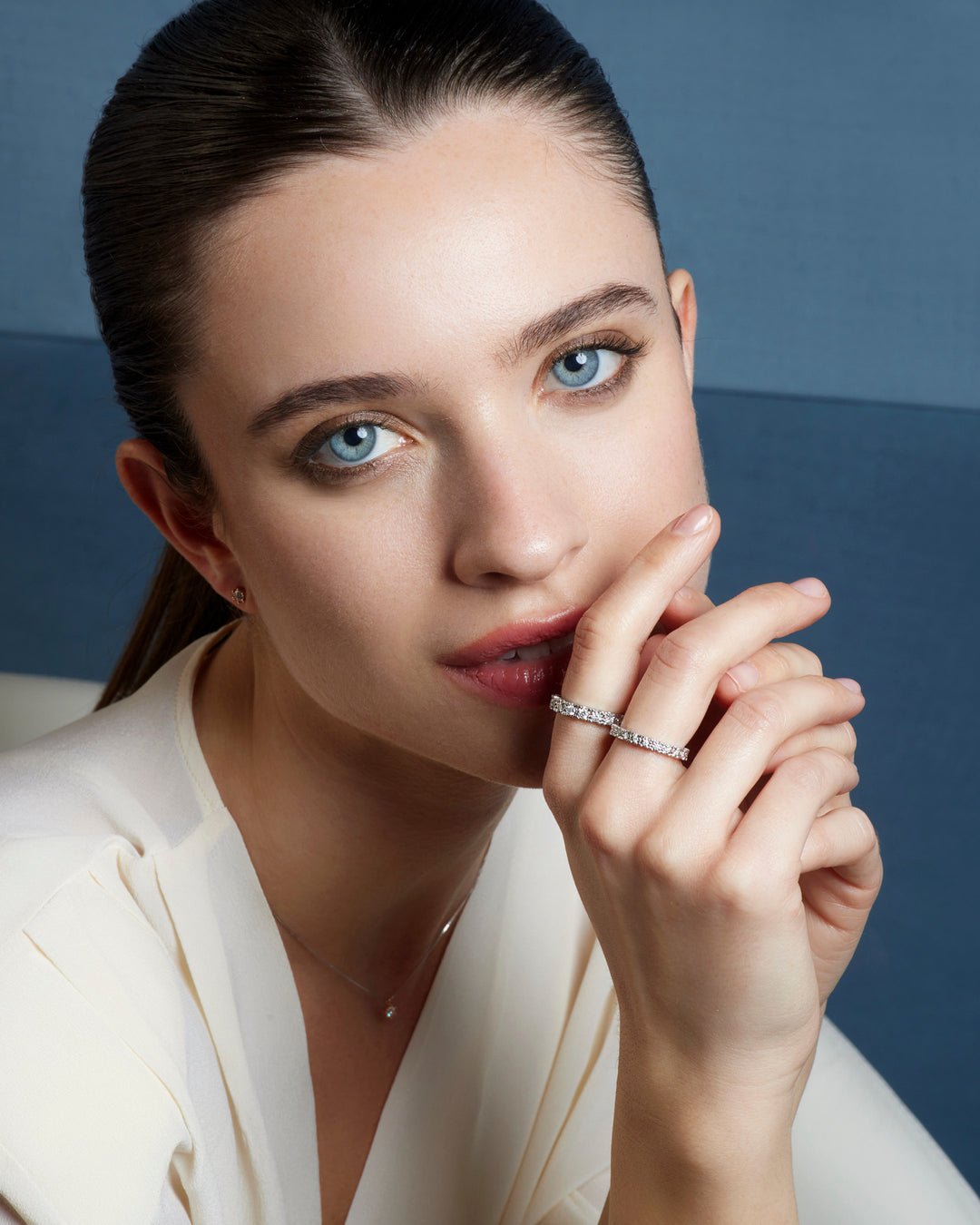 Comete-Ring aus 750‰ Weißgold und Diamanten ANB2682