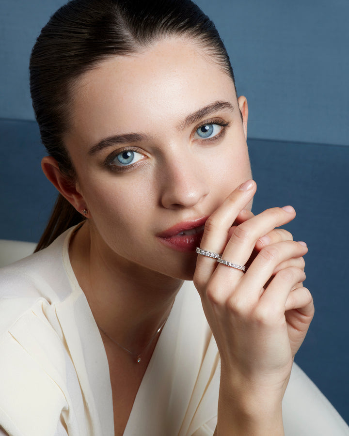 Comete-Ring aus 750‰ Weißgold und Diamanten ANB2682
