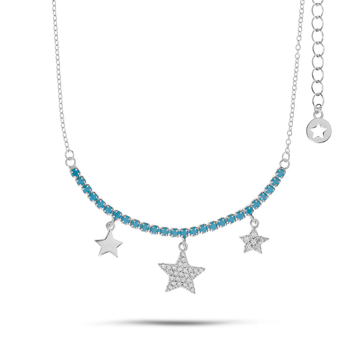 Comete Girocollo Tennis in Argento Stella GLA257
