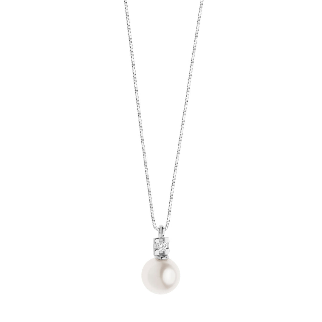 Collier Comete Light Point Perle Or et Diamant GLP566