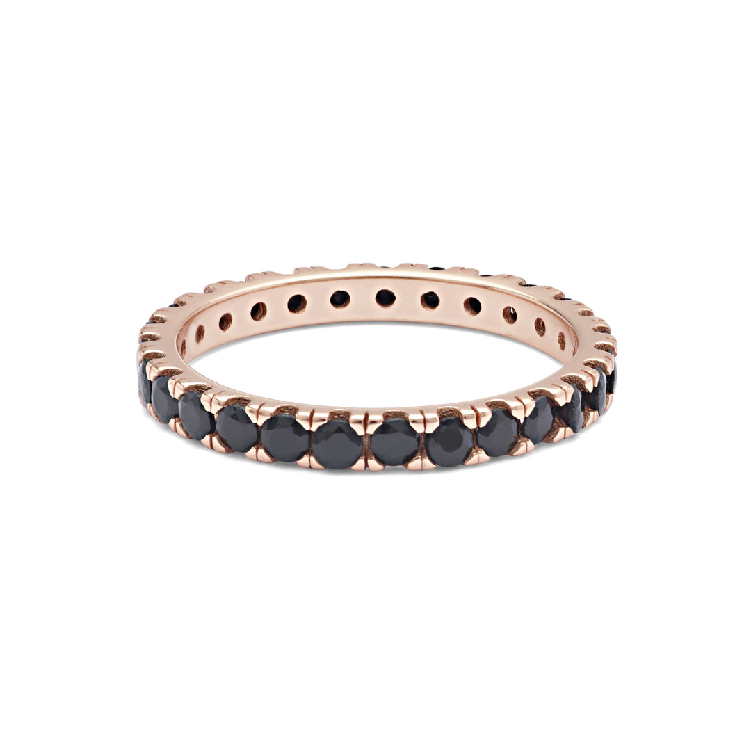 Comete Anello in Argento e zirconi neri UAN123L