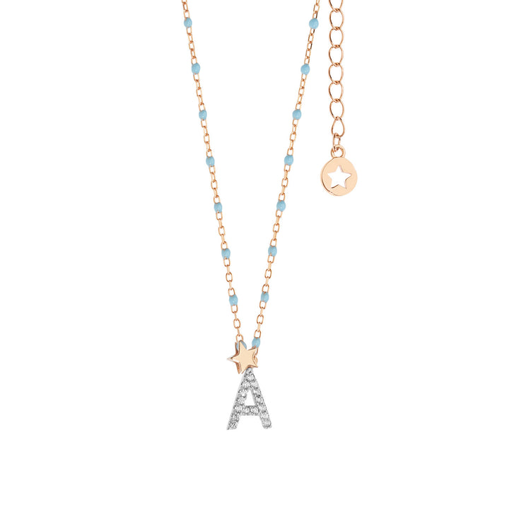 Collier Comete Argent Lettre A GLA173