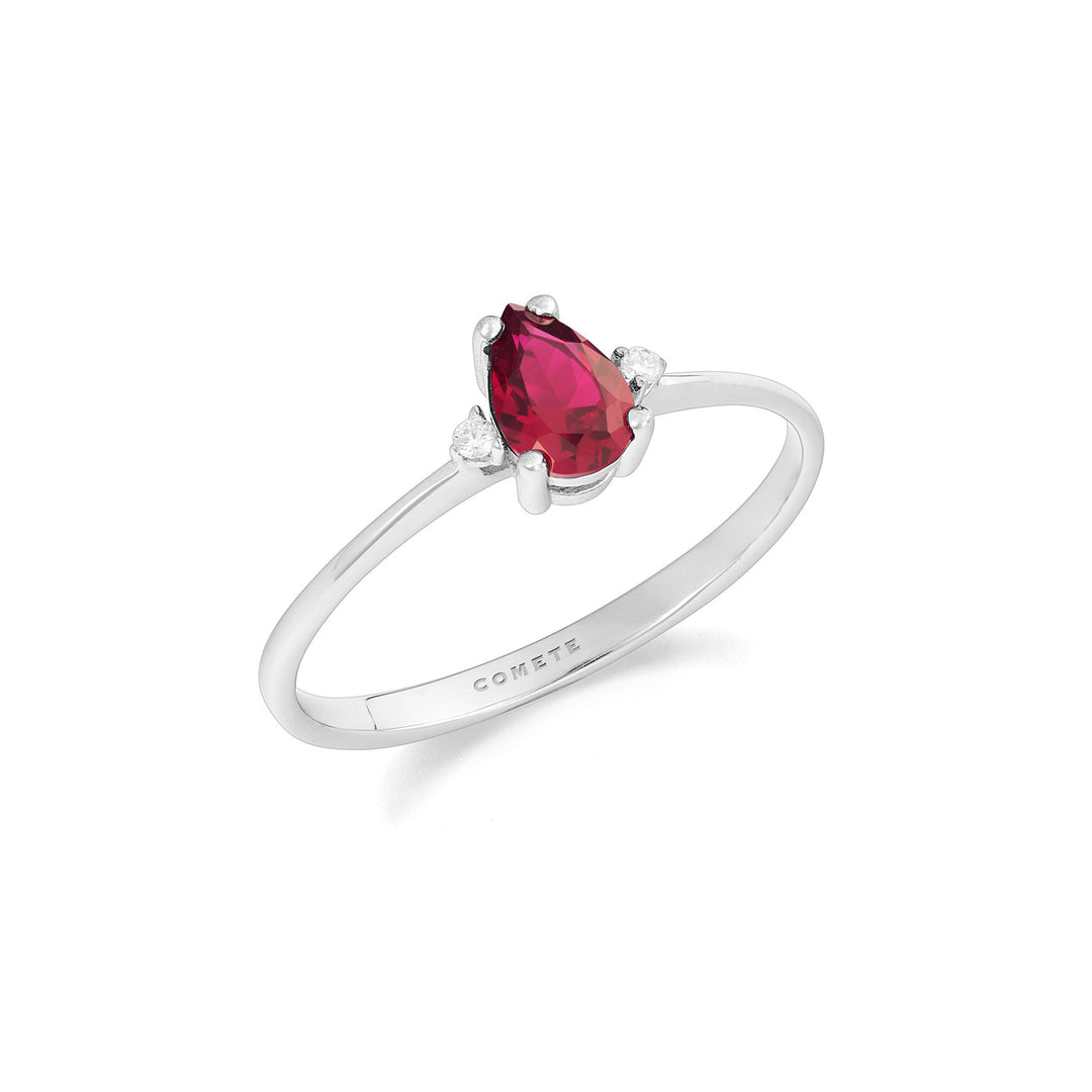 Comete Ring in 750 ‰ Gold, Diamonds and Rubies drop ANB2710
