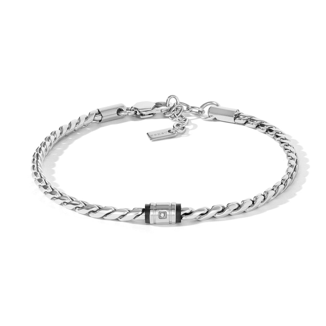 Comete-Stahlarmband, schwarzes PVD, weißer Diamant UBR1320