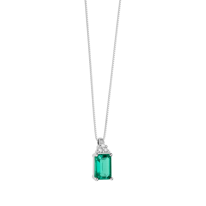 Colar Comete em Ouro, Diamantes e Esmeralda Octogonal GLB1438