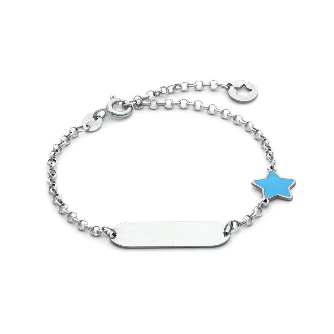 Comete Silberarmband mit blauem Stern BRA259