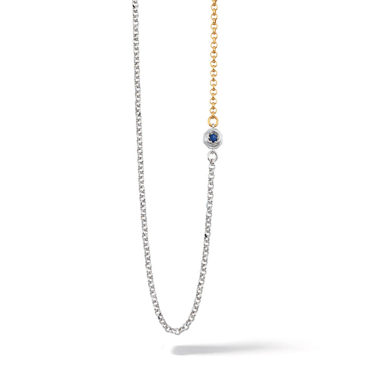 Comete Girocollo in Argento double, bianco e giallo UGL712
