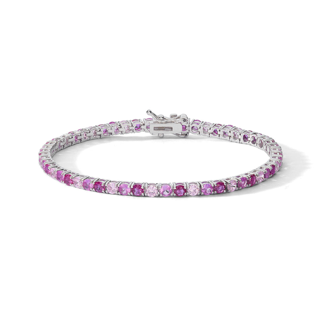 Comete Bracciale in Argento con Zirconi Rubino e rosa BRA268M16