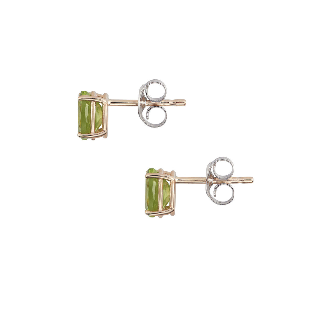 Comete Orecchini in Oro rosa 750‰ e Peridot ovali ORB1112