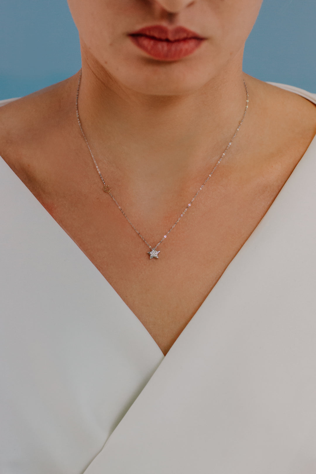 Colar Comete em ouro branco e diamantes GLB1503