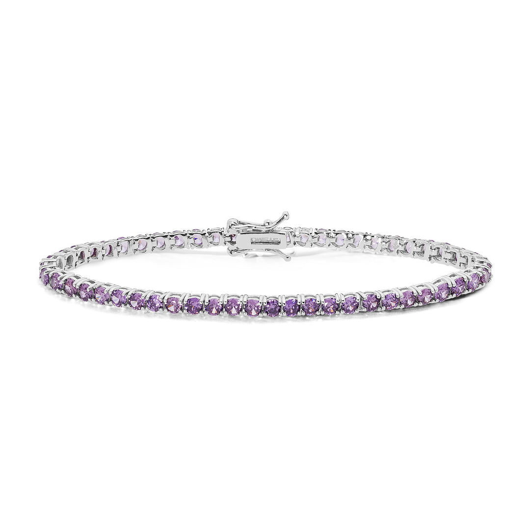 Comete Tennis in Argento e zirconi Viola Ametista BRA238M17