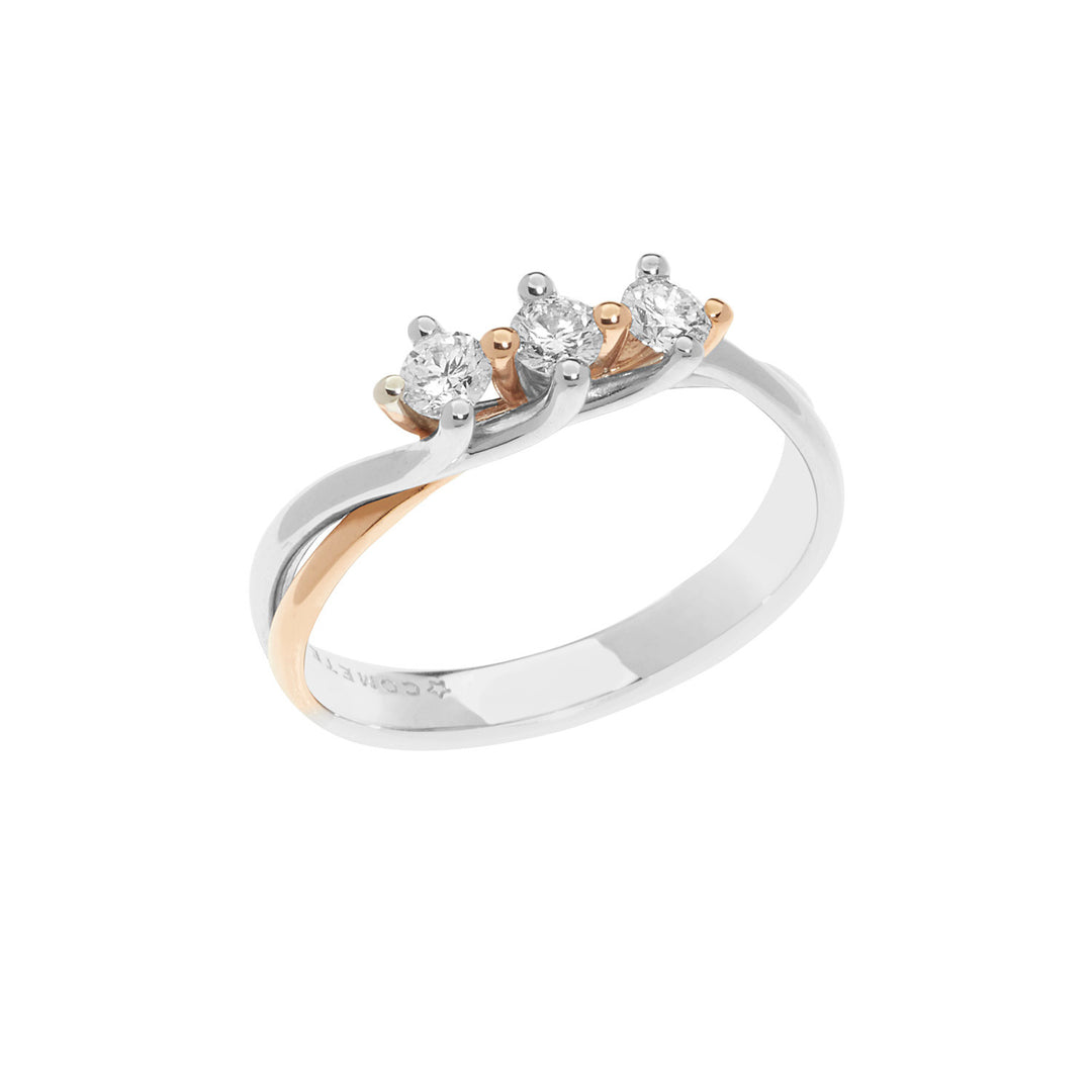 Comete Trilogy Bicolore in Oro e Diamante ANB2578