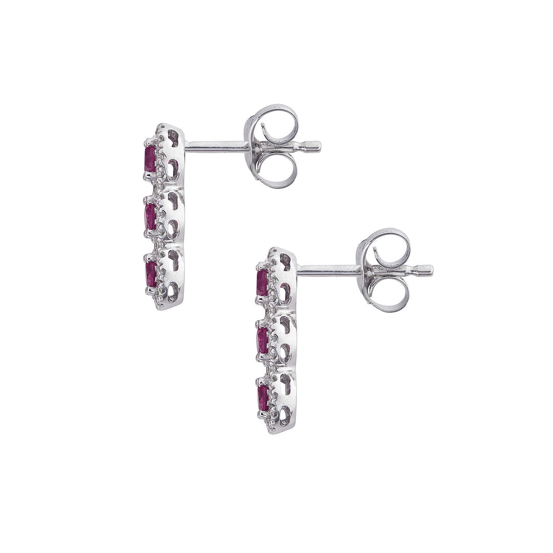 Comete Orecchini Trilogy con Rubini in Oro e Diamanti bianchi ORB1138