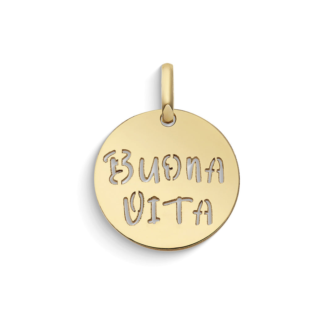 Comete Good Life runder Anhänger aus 375‰ Gelbgold KCOB006