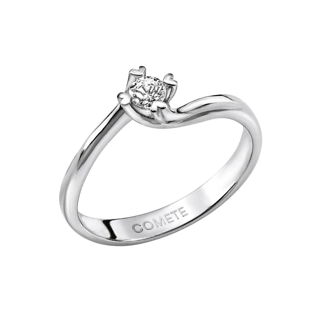 Comete Solitaire Coeurs en Or et Diamant ANB1581