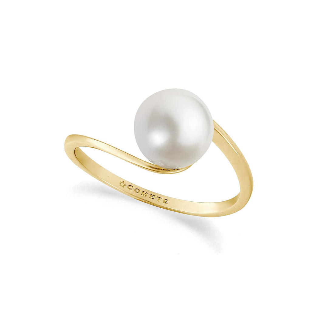 Comete-Ring aus 750‰ Gelbgold mit Zuchtperle ANP417G