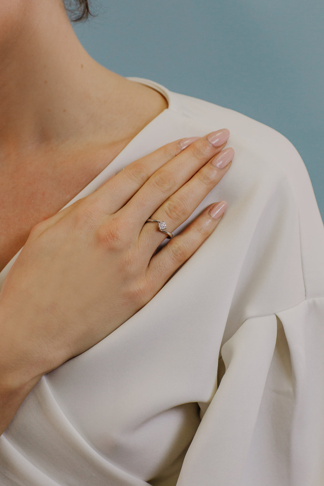 Comete Rose Gold Ring with Diamonds ANB 2647