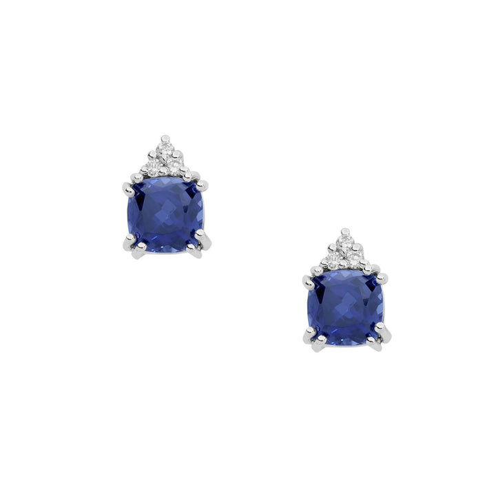 Comete Orecchini in Oro Diamanti e Zaffiri blu Antico ORB989
