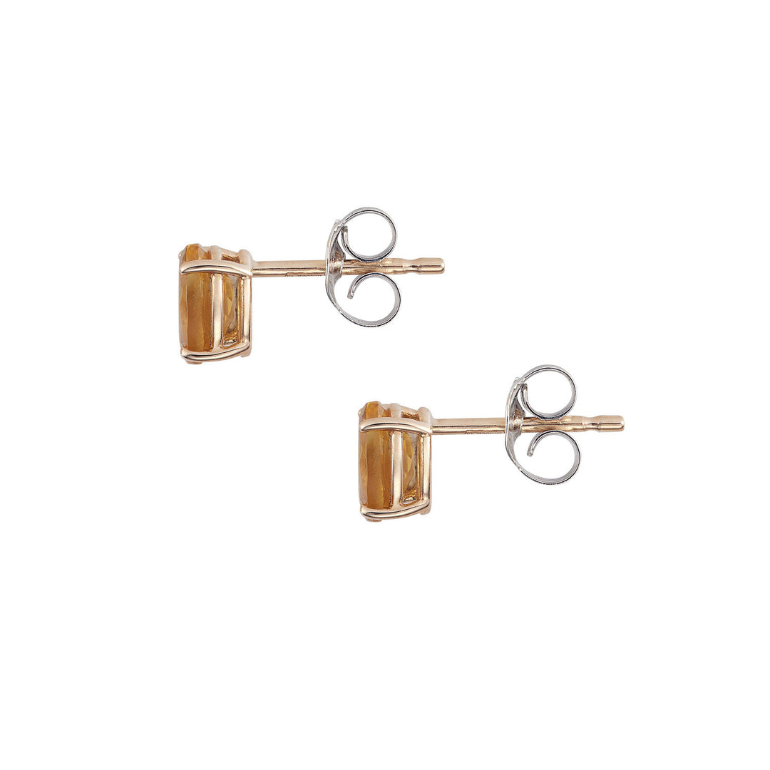 Comete Orecchini in Oro rosa 750‰ e Citrino ovale ORB1113