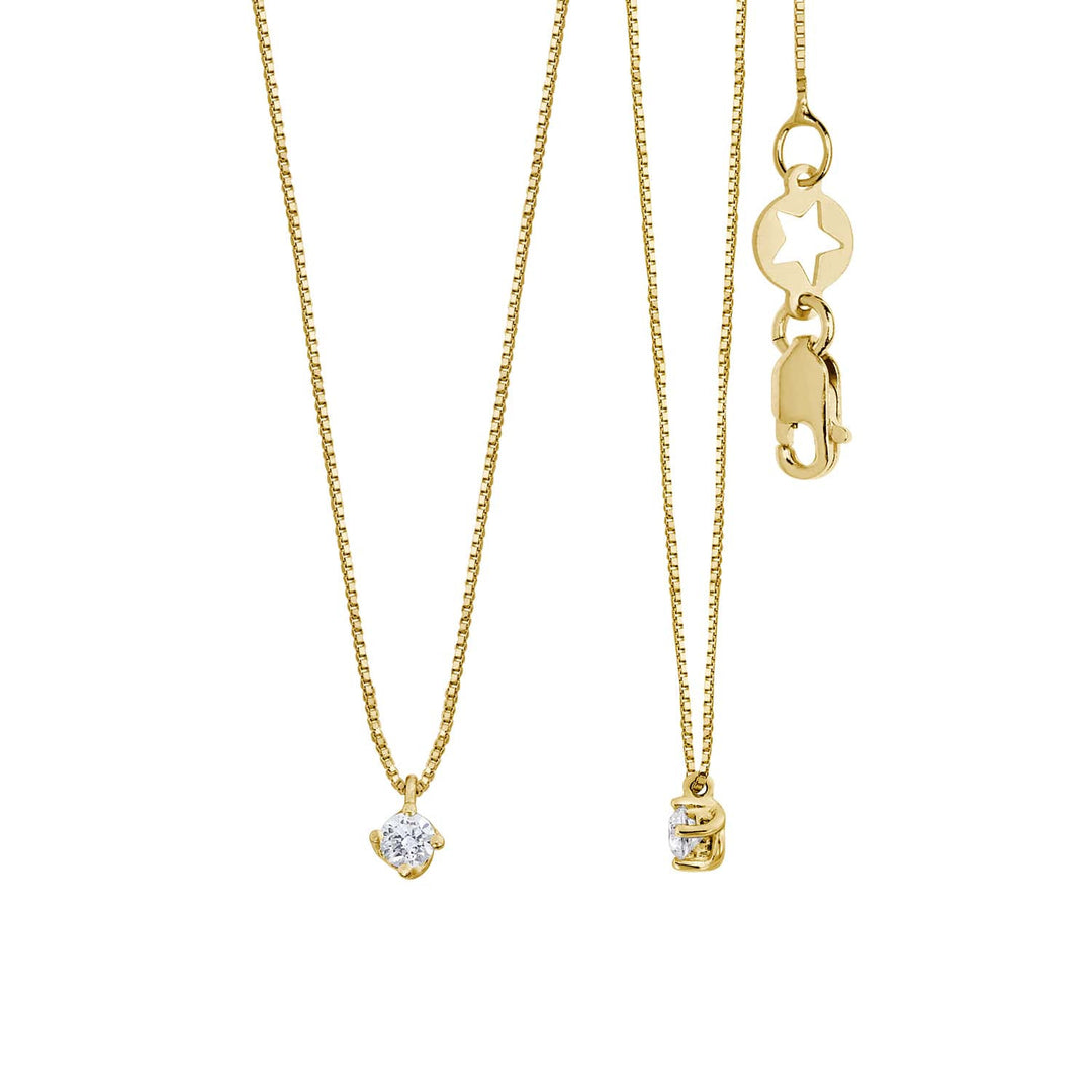 Comete Collana in Oro giallo 750‰ con Diamante bianco GLB1685G
