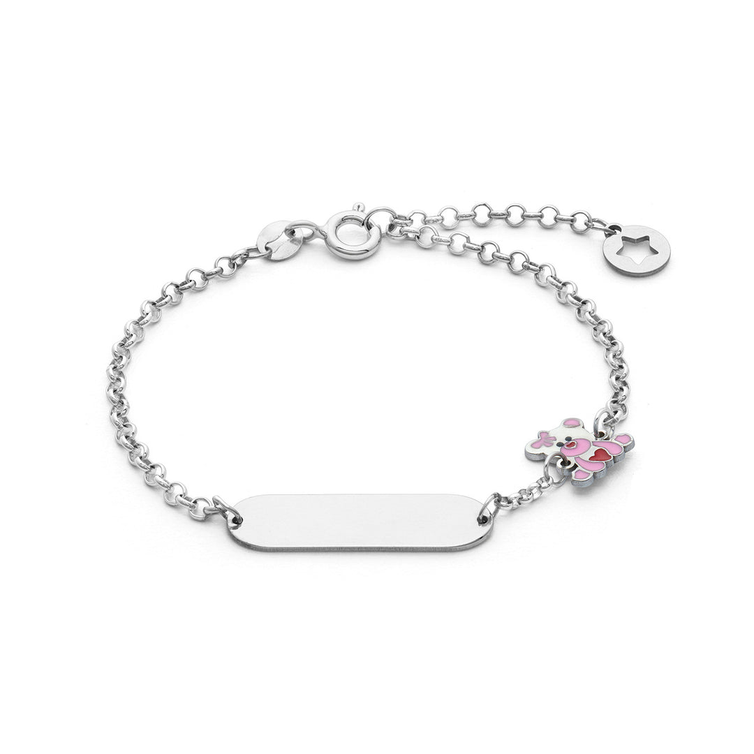 Comete Silberarmband mit farbigem Teddybär BRA255