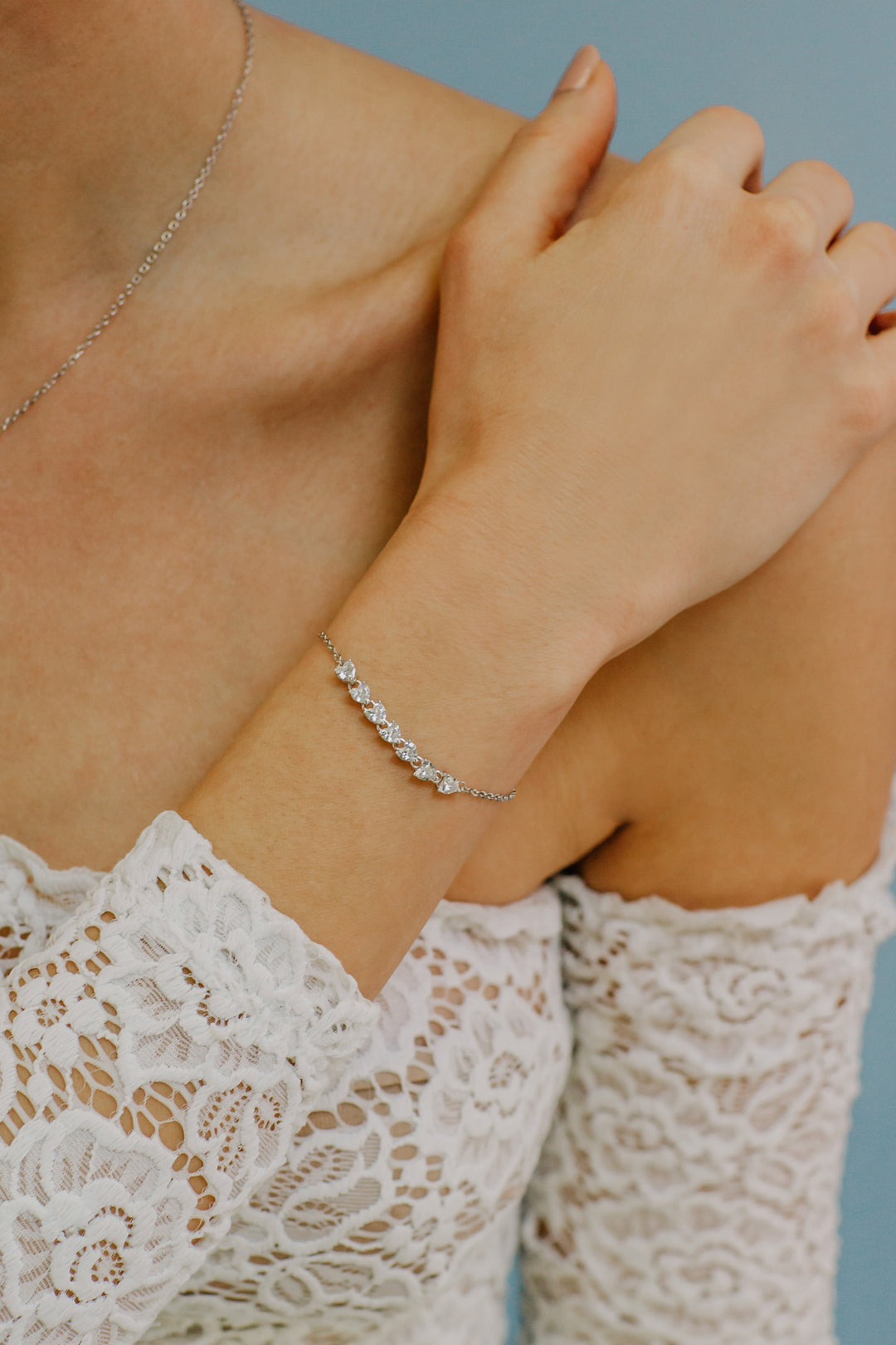 Comete Bracciale cuori in Argento degradè BRA233