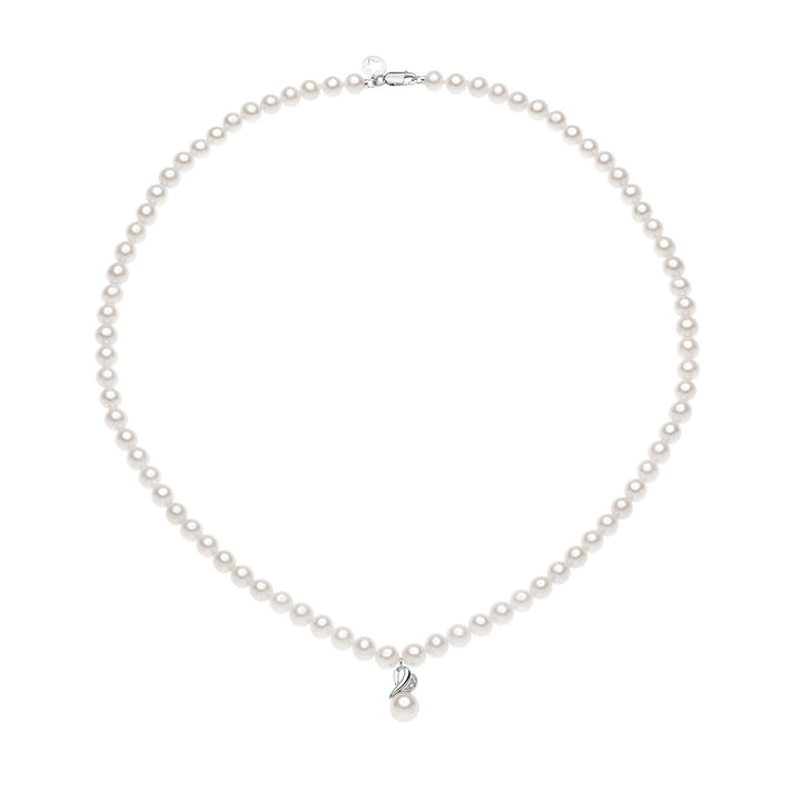 Comete Collana Filo Perle con Perla e Diamanti FWQ374