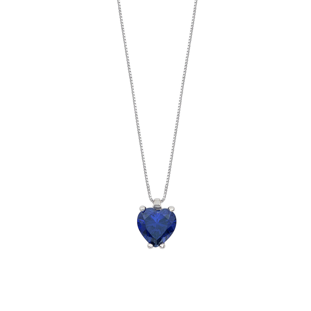 Comete Girocollo Oro 750‰ e Zaffiro blu cuore GLB1659