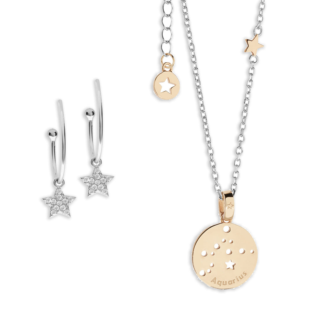 Comete Orecchini e Collana Costellazione Acquario KIT209174