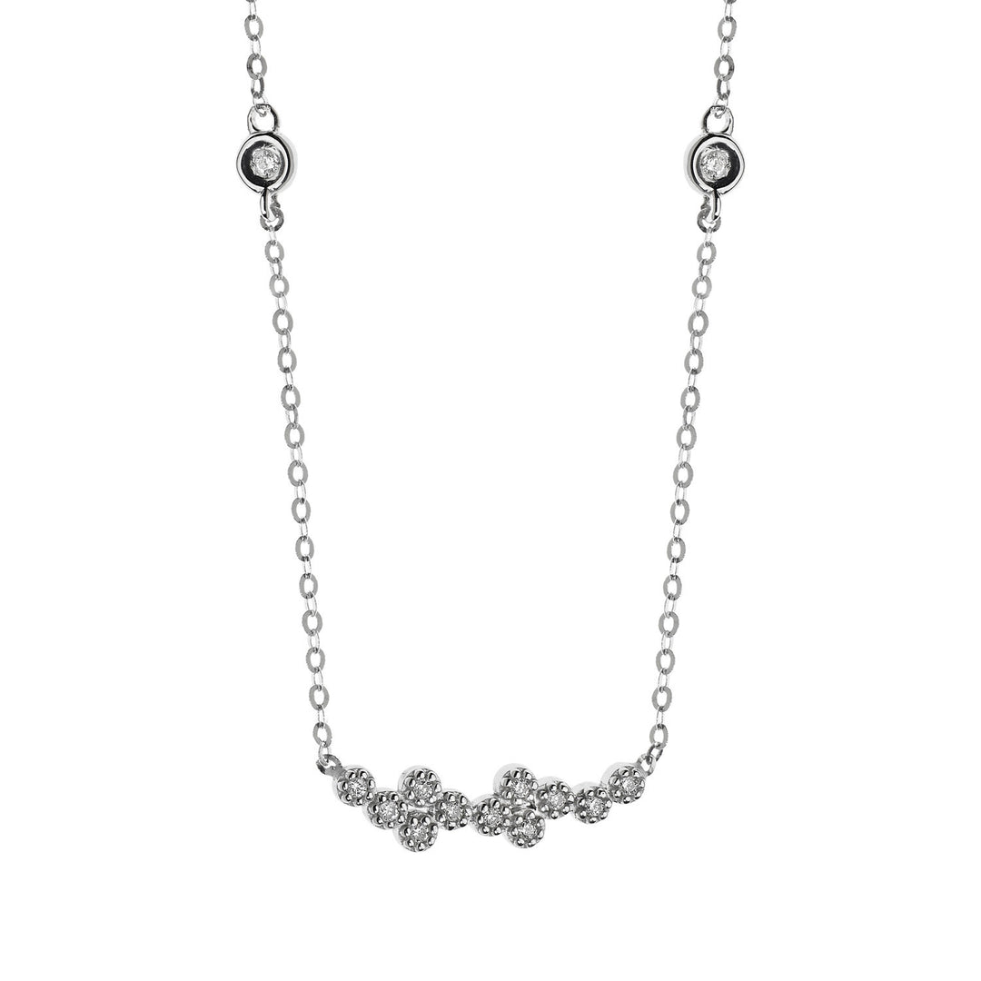 Comete-Halskette aus Weißgold mit Diamanten GLB1172