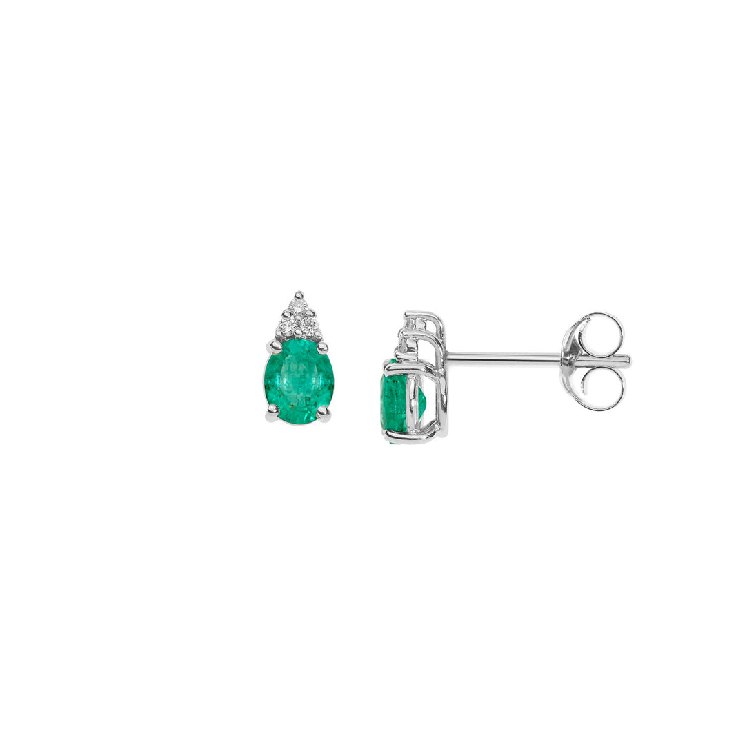 Comete Orecchini in Oro con Smeraldi ovali e Diamanti ORB1030S3