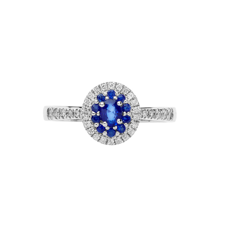 Comete Anello in Oro Diamanti e Zaffiri blu ANB2579