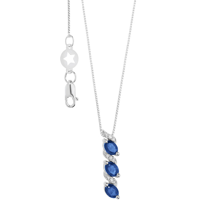 Comete Collana Trilogy con Zaffiri e Diamanti GLB1637