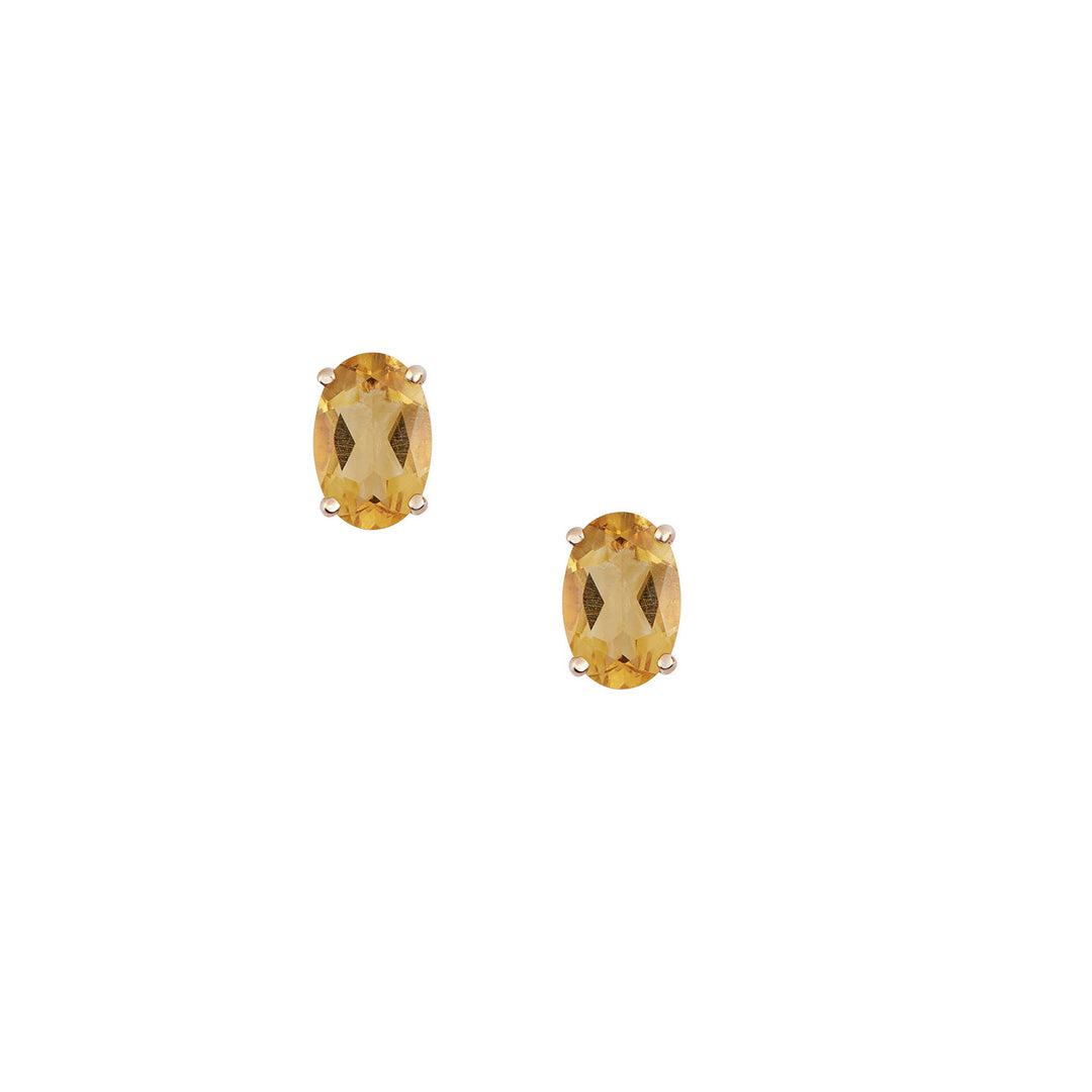 Comete Orecchini in Oro rosa 750‰ e Citrino ovale ORB1113