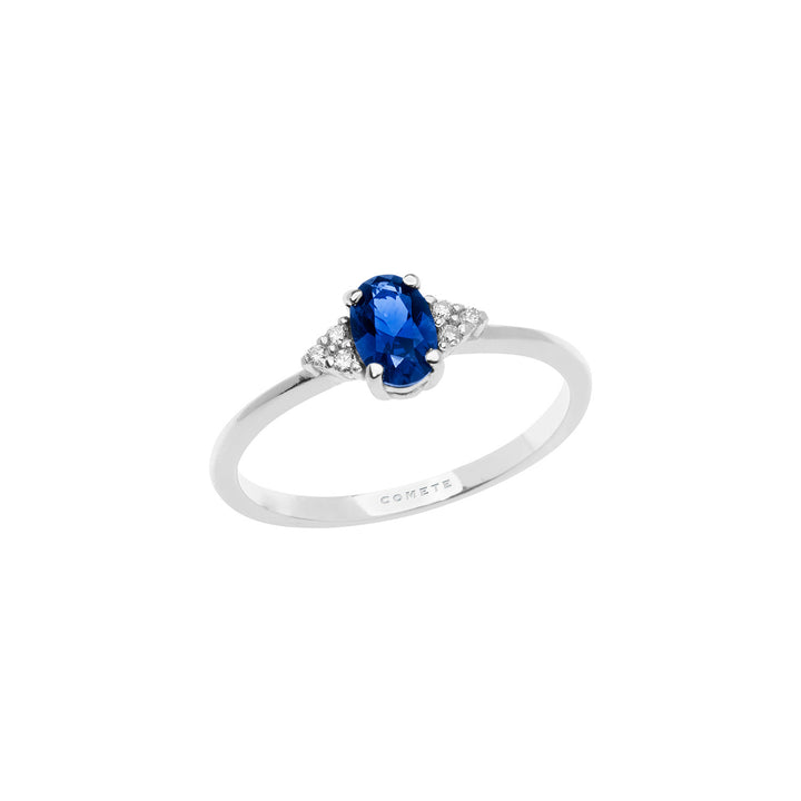 Comete Anello in Oro Diamanti e Zaffiro ovale ANB2652