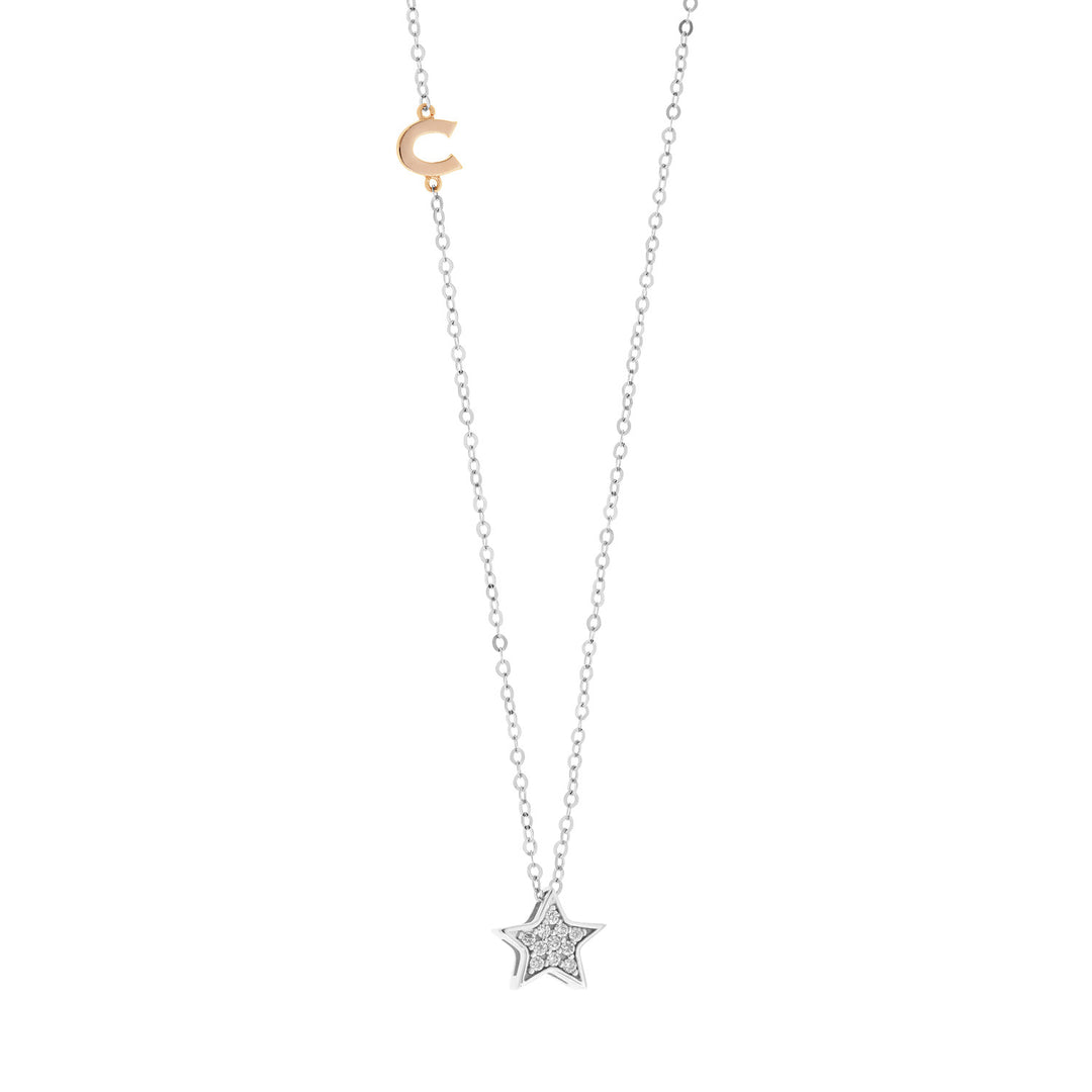 Colar Comete em ouro branco e diamantes GLB1503