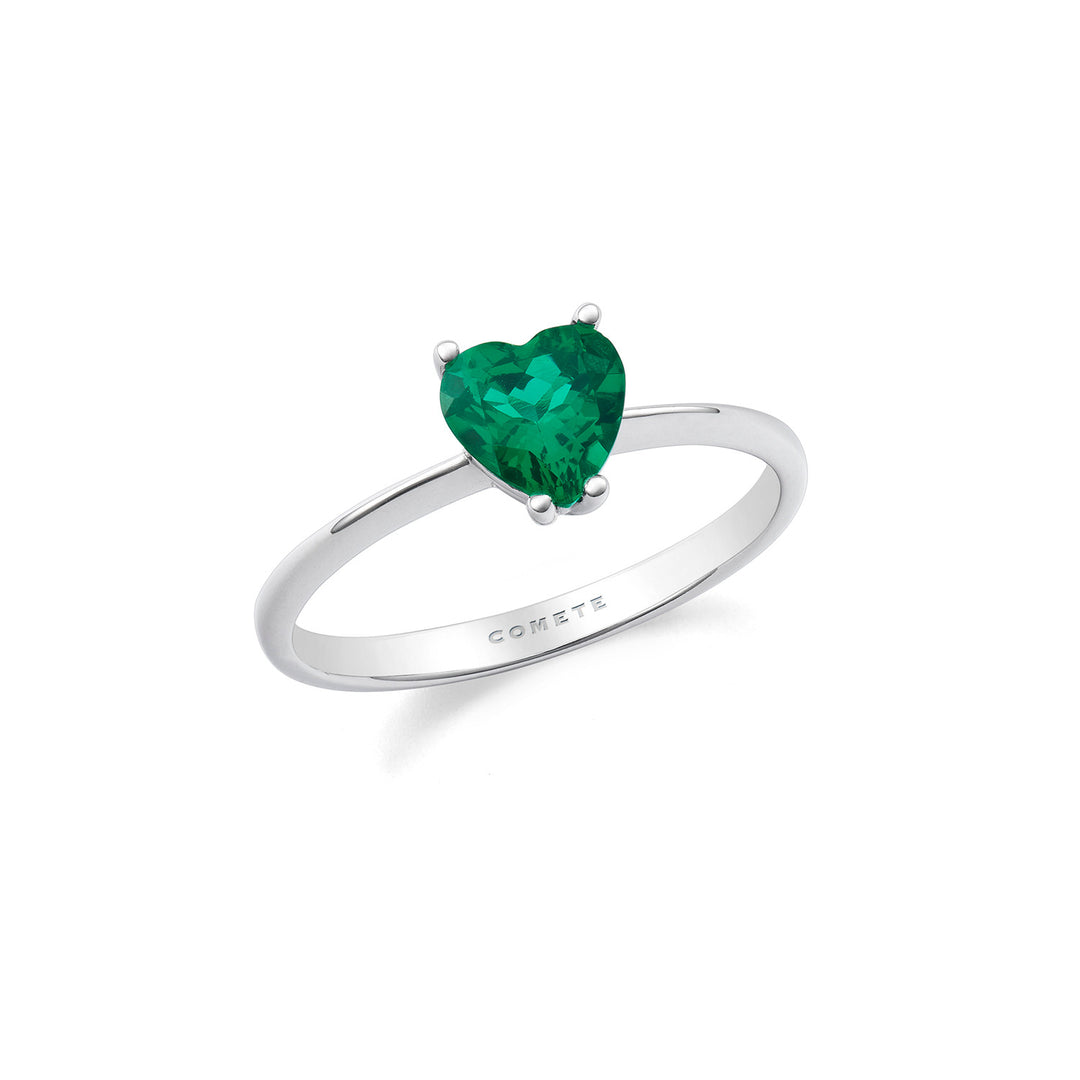 Comete Anello Oro 750‰ e Smeraldo cuore ANB2691