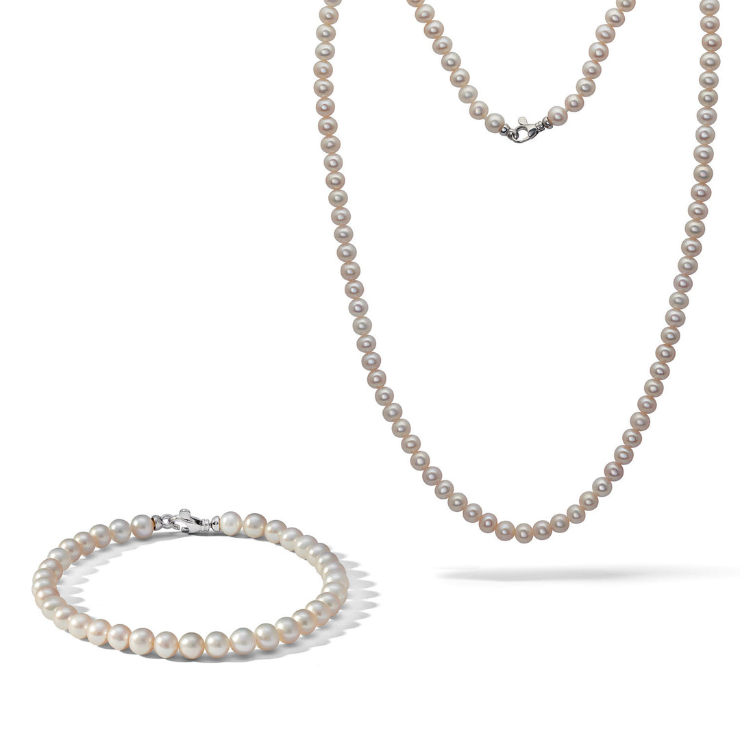 Comete Collana e Bracciale in Argento con Perle coltivate KIT741M501177