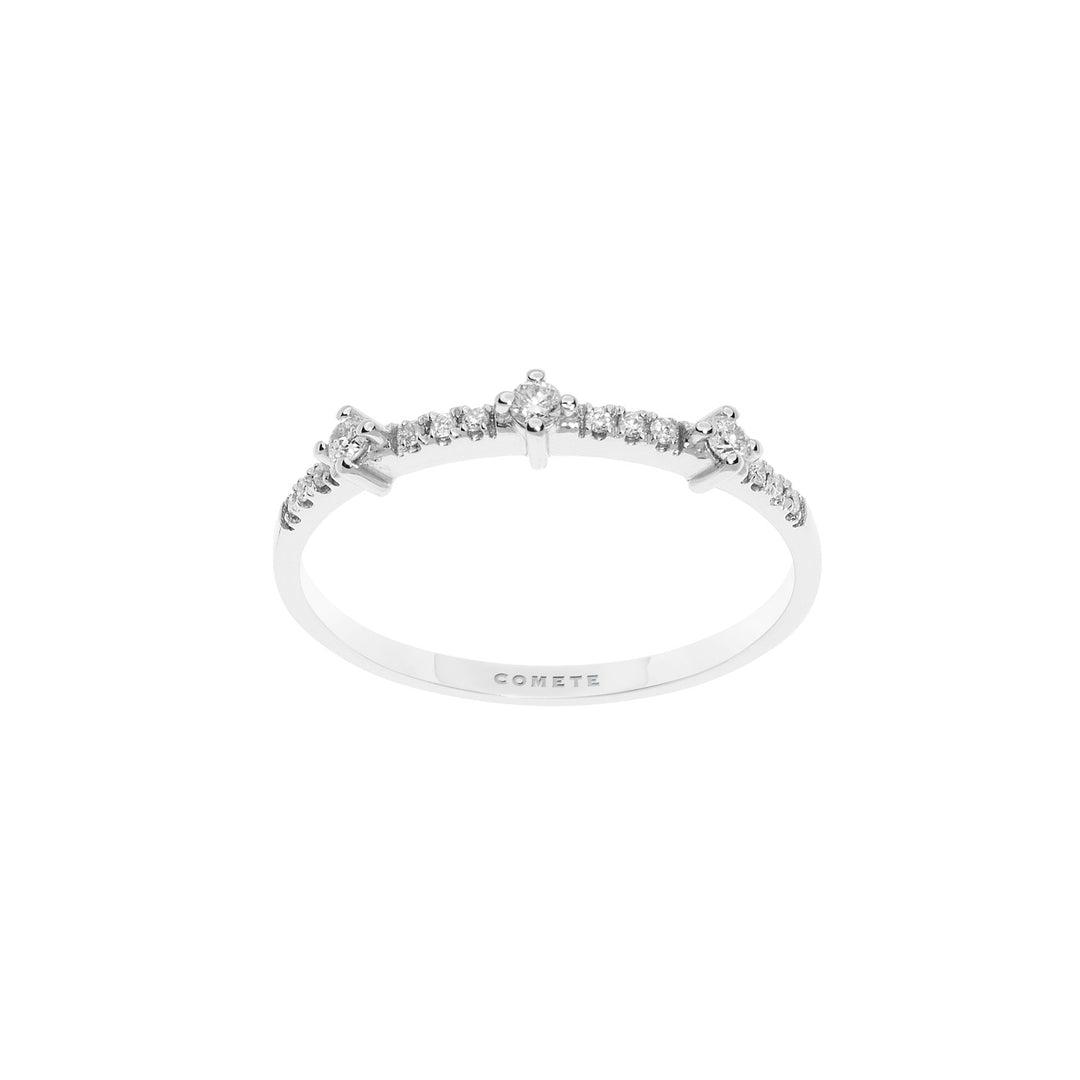 Comete-Ring aus Weißgold und Diamanten ANB2475