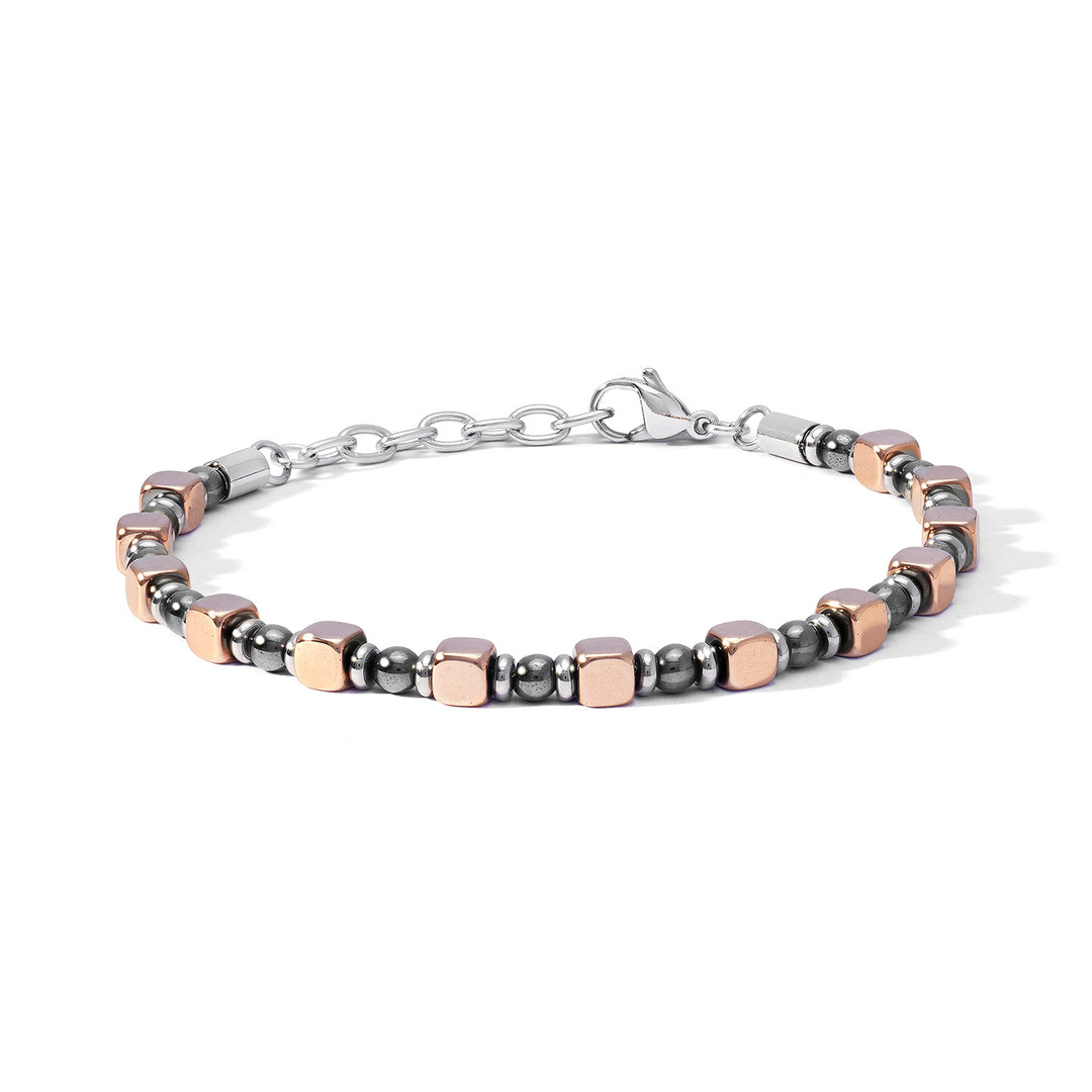 Comete Bracciale Acciaio ed Ematite con pvd rosè UBR1183