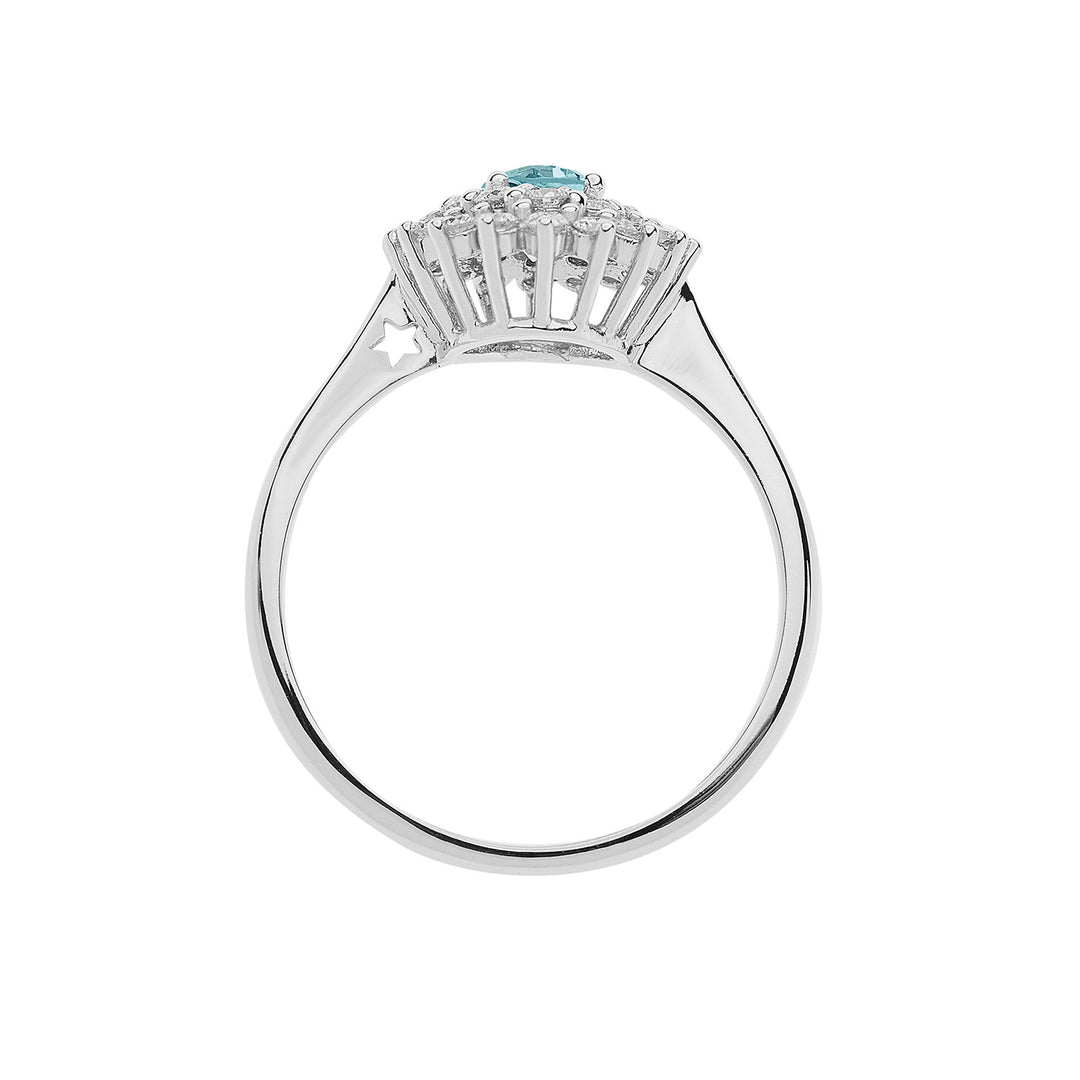 Comete Goldring Diamanten Aquamarin oval ANQ323