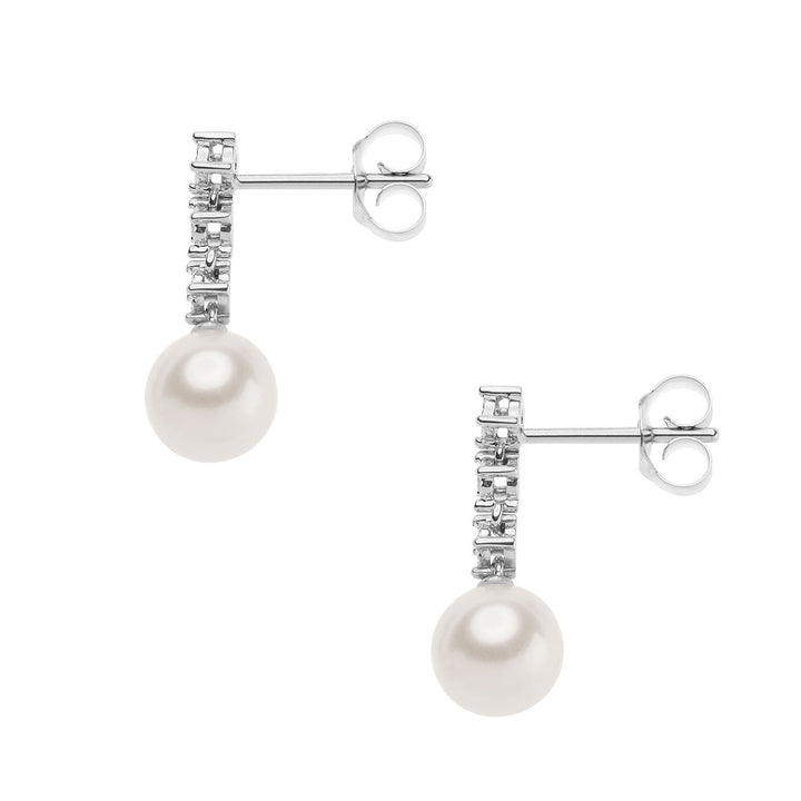 Comete Orecchini Perle in Oro e Diamanti Trilogy ORP740