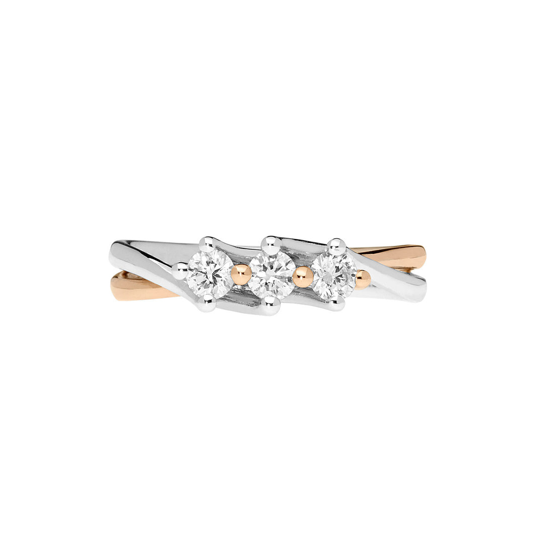 Comete Trilogy Bicolor em Ouro e Diamante ANB2590