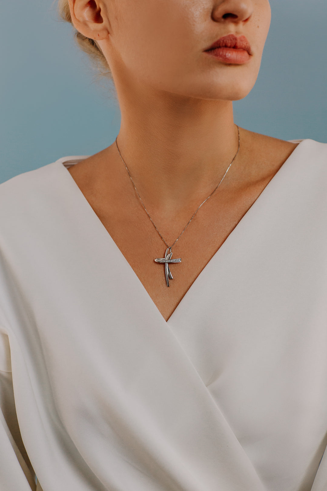 Collier Croix Comete Or et Diamants GLB1195